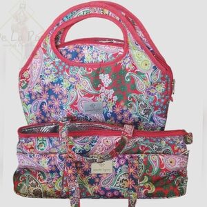 Nanette Lepore Paisley Floral Insulated Lunch Handbag Set